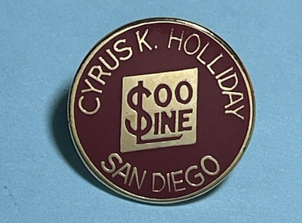 Soo Line Cyrus K. Holliday- San Diego Railway Hat Pin - Picture 1 of 3